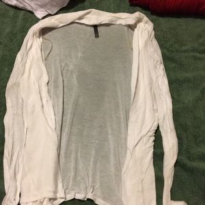 White thin cardigan